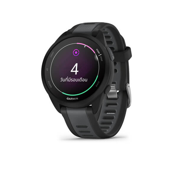 นาฬิกาสมาร์ทวอทช์ GARMIN FORERUNNER 165 สี BLACK SLATE